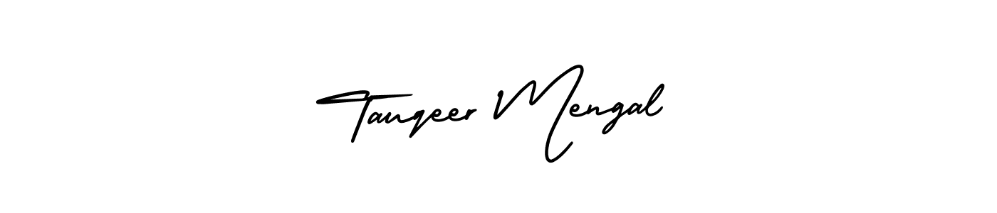 How to make Tauqeer Mengal name signature. Use AmerikaSignatureDemo-Regular style for creating short signs online. This is the latest handwritten sign. Tauqeer Mengal signature style 3 images and pictures png