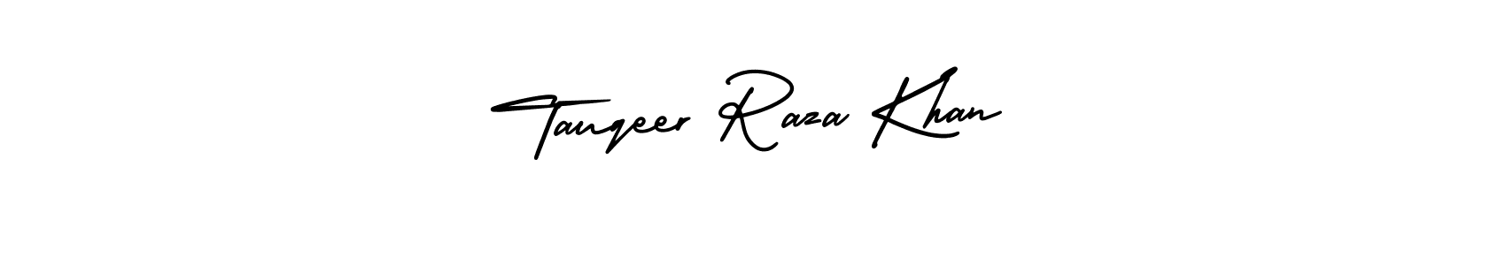 AmerikaSignatureDemo-Regular is a professional signature style that is perfect for those who want to add a touch of class to their signature. It is also a great choice for those who want to make their signature more unique. Get Tauqeer Raza Khan name to fancy signature for free. Tauqeer Raza Khan signature style 3 images and pictures png