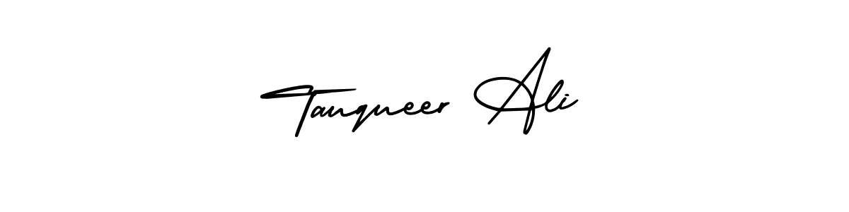 Make a short Tauqueer Ali signature style. Manage your documents anywhere anytime using AmerikaSignatureDemo-Regular. Create and add eSignatures, submit forms, share and send files easily. Tauqueer Ali signature style 3 images and pictures png