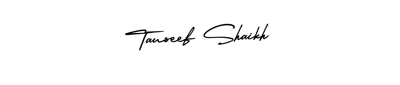 Tauseef Shaikh stylish signature style. Best Handwritten Sign (AmerikaSignatureDemo-Regular) for my name. Handwritten Signature Collection Ideas for my name Tauseef Shaikh. Tauseef Shaikh signature style 3 images and pictures png