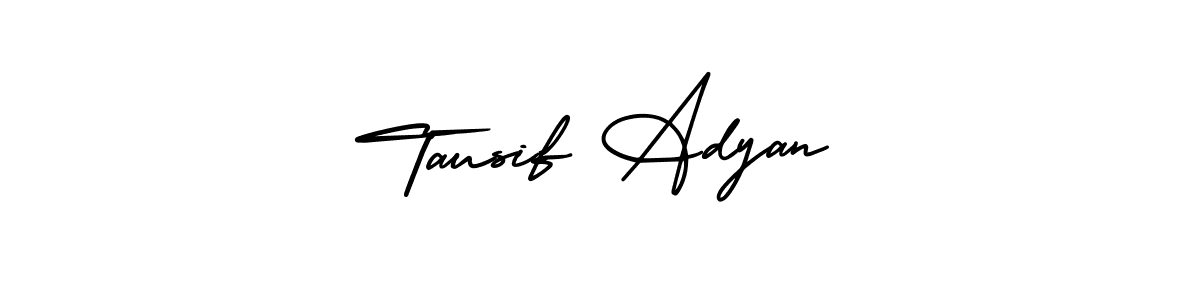 Make a short Tausif Adyan signature style. Manage your documents anywhere anytime using AmerikaSignatureDemo-Regular. Create and add eSignatures, submit forms, share and send files easily. Tausif Adyan signature style 3 images and pictures png