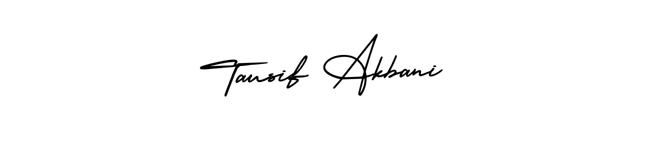 How to make Tausif Akbani name signature. Use AmerikaSignatureDemo-Regular style for creating short signs online. This is the latest handwritten sign. Tausif Akbani signature style 3 images and pictures png