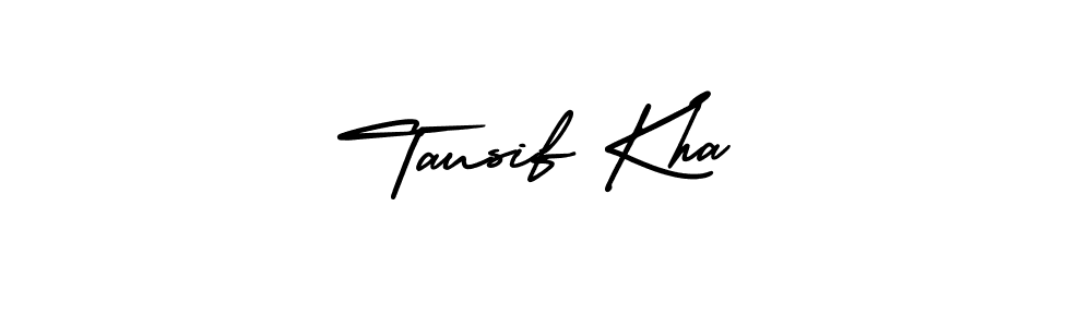 Create a beautiful signature design for name Tausif Kha. With this signature (AmerikaSignatureDemo-Regular) fonts, you can make a handwritten signature for free. Tausif Kha signature style 3 images and pictures png