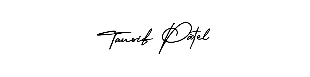 How to make Tausif Patel signature? AmerikaSignatureDemo-Regular is a professional autograph style. Create handwritten signature for Tausif Patel name. Tausif Patel signature style 3 images and pictures png