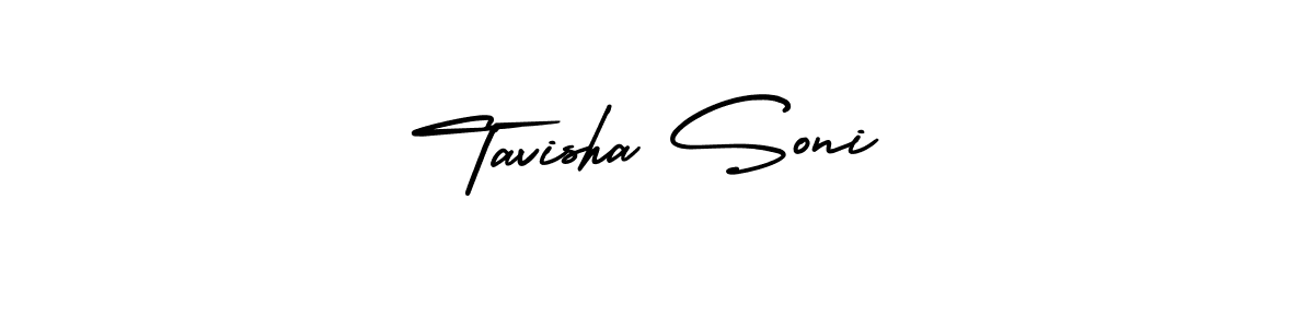 Create a beautiful signature design for name Tavisha Soni. With this signature (AmerikaSignatureDemo-Regular) fonts, you can make a handwritten signature for free. Tavisha Soni signature style 3 images and pictures png