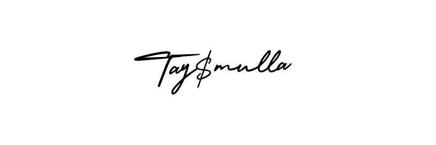 if you are searching for the best signature style for your name Tay$mulla. so please give up your signature search. here we have designed multiple signature styles  using AmerikaSignatureDemo-Regular. Tay$mulla signature style 3 images and pictures png