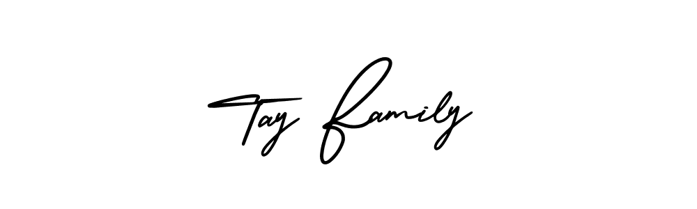 Check out images of Autograph of Tay Family name. Actor Tay Family Signature Style. AmerikaSignatureDemo-Regular is a professional sign style online. Tay Family signature style 3 images and pictures png