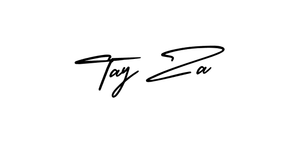 This is the best signature style for the Tay Za name. Also you like these signature font (AmerikaSignatureDemo-Regular). Mix name signature. Tay Za signature style 3 images and pictures png