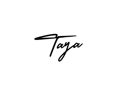 Make a beautiful signature design for name Taya. With this signature (AmerikaSignatureDemo-Regular) style, you can create a handwritten signature for free. Taya signature style 3 images and pictures png