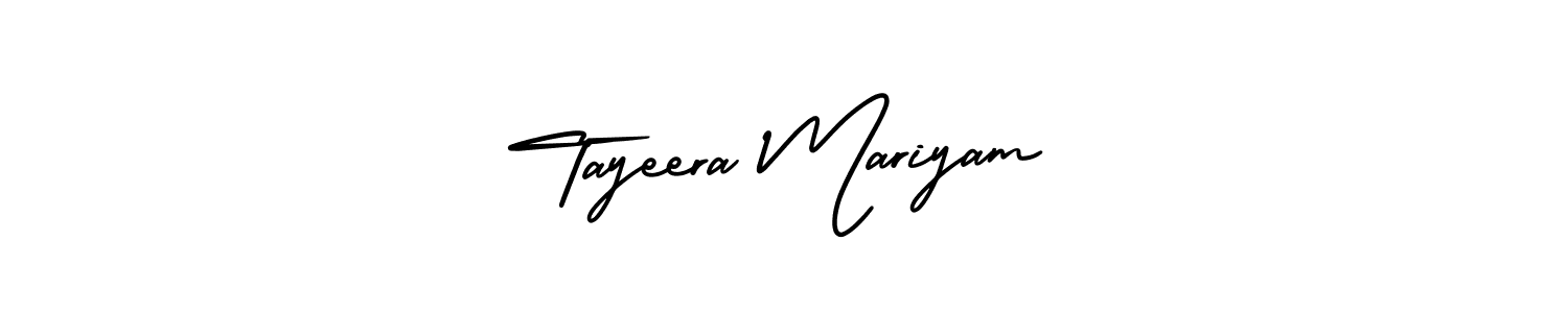 Similarly AmerikaSignatureDemo-Regular is the best handwritten signature design. Signature creator online .You can use it as an online autograph creator for name Tayeera Mariyam. Tayeera Mariyam signature style 3 images and pictures png