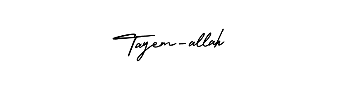 This is the best signature style for the Tayem-allah name. Also you like these signature font (AmerikaSignatureDemo-Regular). Mix name signature. Tayem-allah signature style 3 images and pictures png