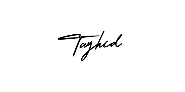 How to make Tayhid name signature. Use AmerikaSignatureDemo-Regular style for creating short signs online. This is the latest handwritten sign. Tayhid signature style 3 images and pictures png