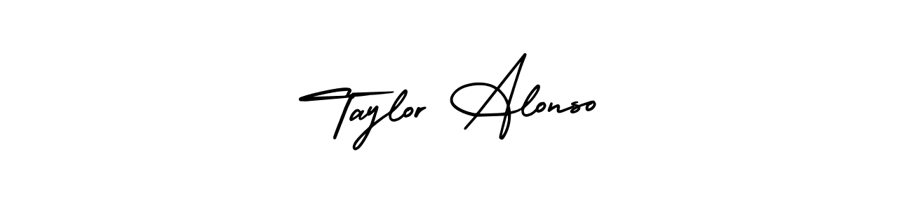 The best way (AmerikaSignatureDemo-Regular) to make a short signature is to pick only two or three words in your name. The name Taylor Alonso include a total of six letters. For converting this name. Taylor Alonso signature style 3 images and pictures png