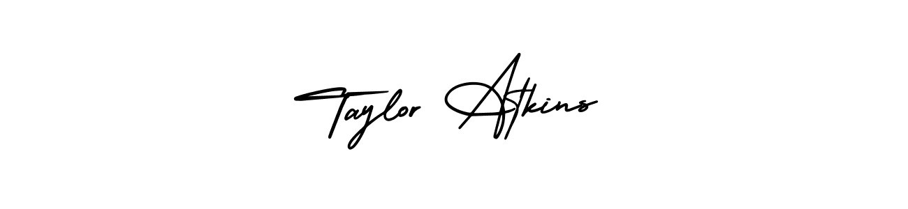 Use a signature maker to create a handwritten signature online. With this signature software, you can design (AmerikaSignatureDemo-Regular) your own signature for name Taylor Atkins. Taylor Atkins signature style 3 images and pictures png