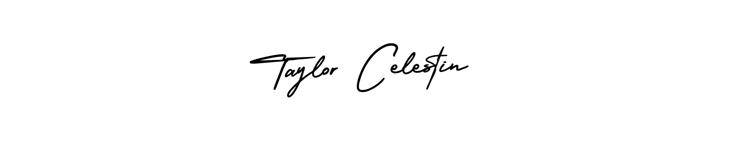 Create a beautiful signature design for name Taylor Celestin. With this signature (AmerikaSignatureDemo-Regular) fonts, you can make a handwritten signature for free. Taylor Celestin signature style 3 images and pictures png