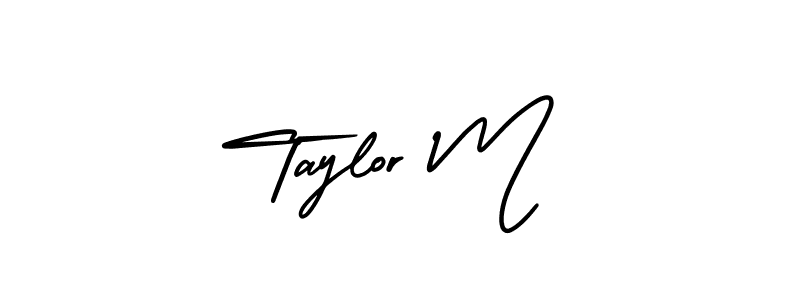 Similarly AmerikaSignatureDemo-Regular is the best handwritten signature design. Signature creator online .You can use it as an online autograph creator for name Taylor M. Taylor M signature style 3 images and pictures png