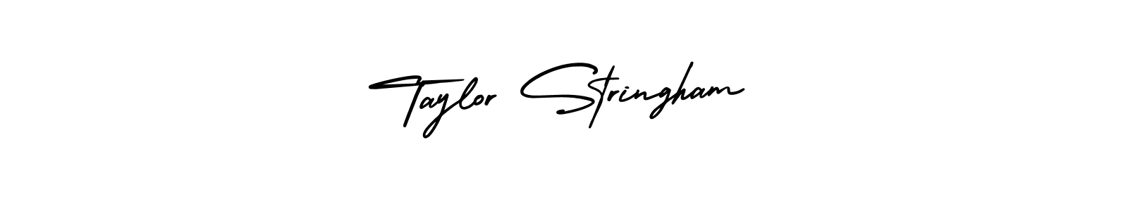 Taylor Stringham stylish signature style. Best Handwritten Sign (AmerikaSignatureDemo-Regular) for my name. Handwritten Signature Collection Ideas for my name Taylor Stringham. Taylor Stringham signature style 3 images and pictures png