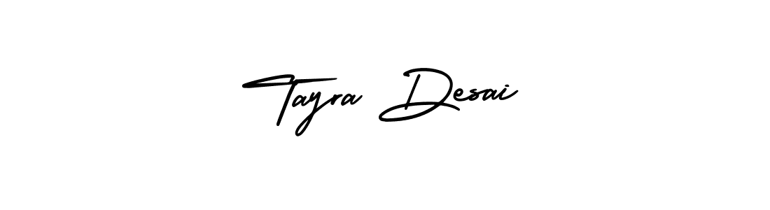 How to make Tayra Desai signature? AmerikaSignatureDemo-Regular is a professional autograph style. Create handwritten signature for Tayra Desai name. Tayra Desai signature style 3 images and pictures png