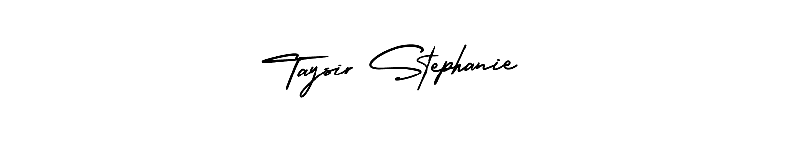 Design your own signature with our free online signature maker. With this signature software, you can create a handwritten (AmerikaSignatureDemo-Regular) signature for name Taysir Stephanie. Taysir Stephanie signature style 3 images and pictures png