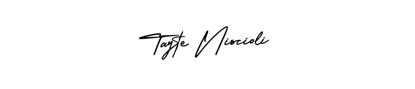 Create a beautiful signature design for name Tayte Niscioli. With this signature (AmerikaSignatureDemo-Regular) fonts, you can make a handwritten signature for free. Tayte Niscioli signature style 3 images and pictures png