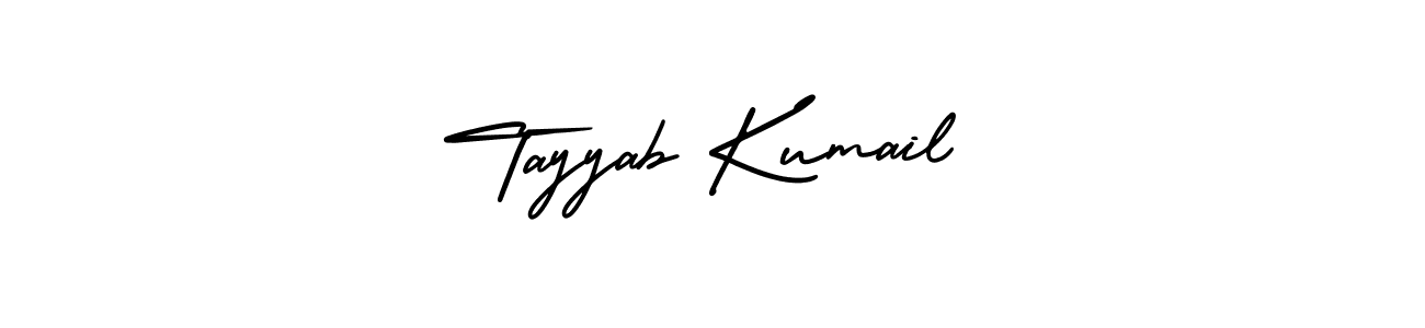 Make a beautiful signature design for name Tayyab Kumail. With this signature (AmerikaSignatureDemo-Regular) style, you can create a handwritten signature for free. Tayyab Kumail signature style 3 images and pictures png