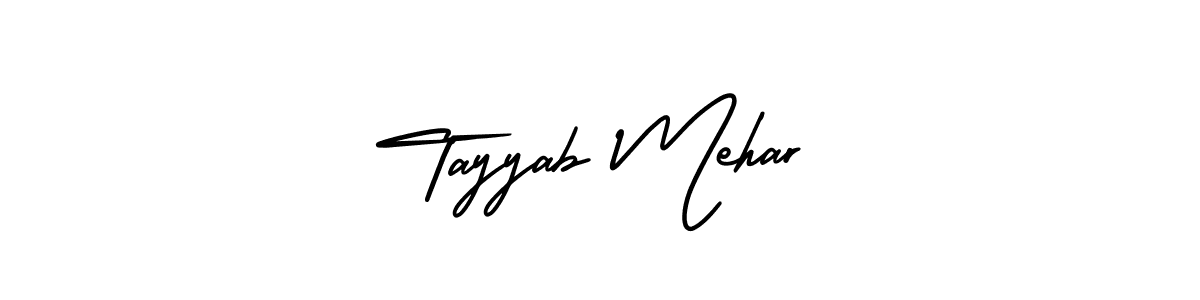 It looks lik you need a new signature style for name Tayyab Mehar. Design unique handwritten (AmerikaSignatureDemo-Regular) signature with our free signature maker in just a few clicks. Tayyab Mehar signature style 3 images and pictures png