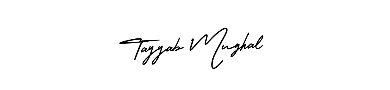 The best way (AmerikaSignatureDemo-Regular) to make a short signature is to pick only two or three words in your name. The name Tayyab Mughal include a total of six letters. For converting this name. Tayyab Mughal signature style 3 images and pictures png