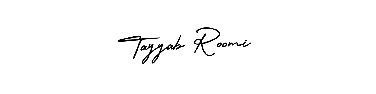 It looks lik you need a new signature style for name Tayyab Roomi. Design unique handwritten (AmerikaSignatureDemo-Regular) signature with our free signature maker in just a few clicks. Tayyab Roomi signature style 3 images and pictures png