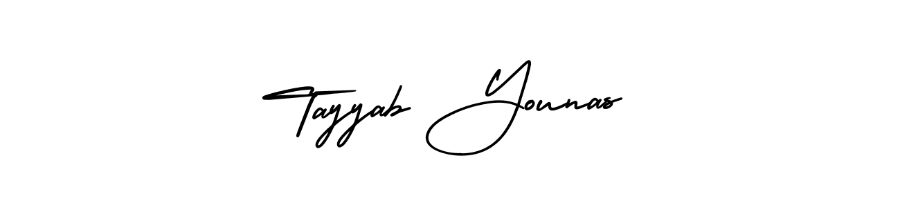 Tayyab Younas stylish signature style. Best Handwritten Sign (AmerikaSignatureDemo-Regular) for my name. Handwritten Signature Collection Ideas for my name Tayyab Younas. Tayyab Younas signature style 3 images and pictures png