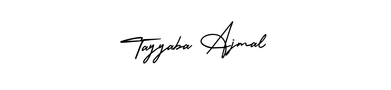 AmerikaSignatureDemo-Regular is a professional signature style that is perfect for those who want to add a touch of class to their signature. It is also a great choice for those who want to make their signature more unique. Get Tayyaba Ajmal name to fancy signature for free. Tayyaba Ajmal signature style 3 images and pictures png