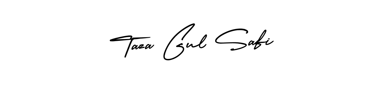 This is the best signature style for the Taza Gul Safi name. Also you like these signature font (AmerikaSignatureDemo-Regular). Mix name signature. Taza Gul Safi signature style 3 images and pictures png