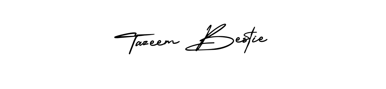 Use a signature maker to create a handwritten signature online. With this signature software, you can design (AmerikaSignatureDemo-Regular) your own signature for name Tazeem Bestie. Tazeem Bestie signature style 3 images and pictures png