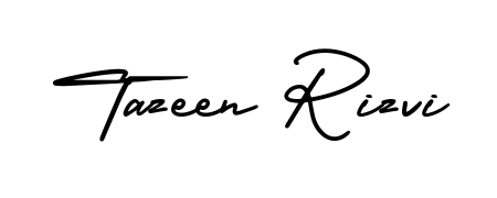 Discover how Tazeen Rizvi looks in an executive cursive font (AmerikaSignatureDemo-Regular). Perfect for legal documents, invoices, and certificates. Tazeen Rizvi signature style 3 images and pictures png