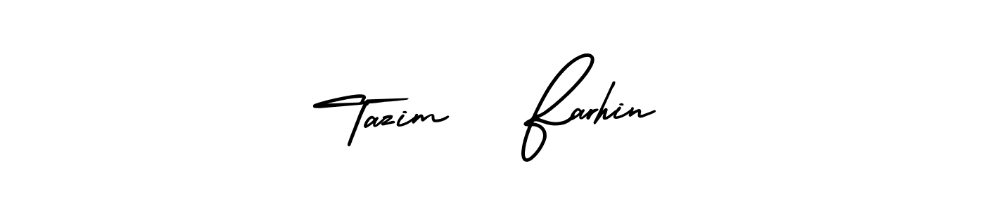 Also we have Tazim   Farhin name is the best signature style. Create professional handwritten signature collection using AmerikaSignatureDemo-Regular autograph style. Tazim   Farhin signature style 3 images and pictures png