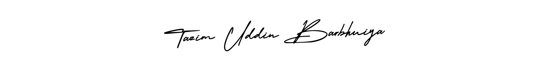 Also You can easily find your signature by using the search form. We will create Tazim Uddin Barbhuiya name handwritten signature images for you free of cost using AmerikaSignatureDemo-Regular sign style. Tazim Uddin Barbhuiya signature style 3 images and pictures png