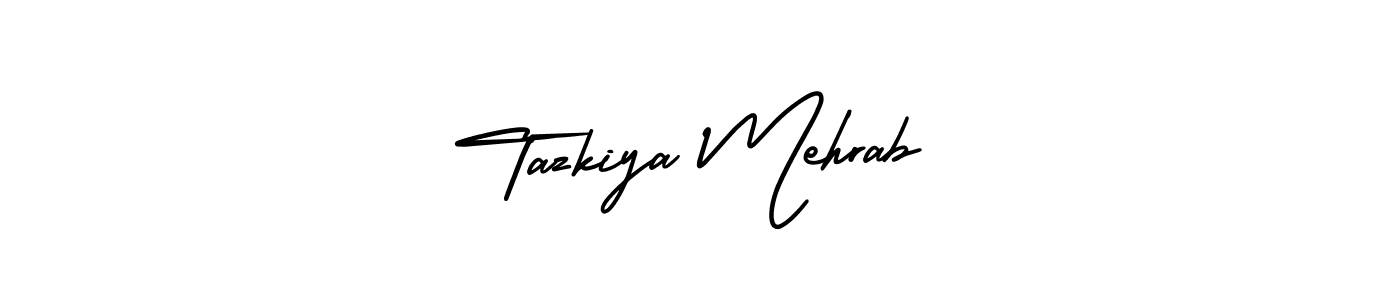 It looks lik you need a new signature style for name Tazkiya Mehrab. Design unique handwritten (AmerikaSignatureDemo-Regular) signature with our free signature maker in just a few clicks. Tazkiya Mehrab signature style 3 images and pictures png