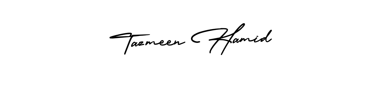 Use a signature maker to create a handwritten signature online. With this signature software, you can design (AmerikaSignatureDemo-Regular) your own signature for name Tazmeen Hamid. Tazmeen Hamid signature style 3 images and pictures png