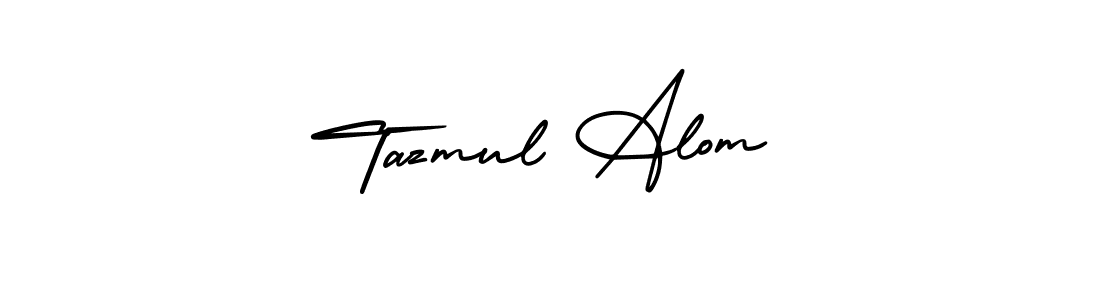 Design your own signature with our free online signature maker. With this signature software, you can create a handwritten (AmerikaSignatureDemo-Regular) signature for name Tazmul Alom. Tazmul Alom signature style 3 images and pictures png