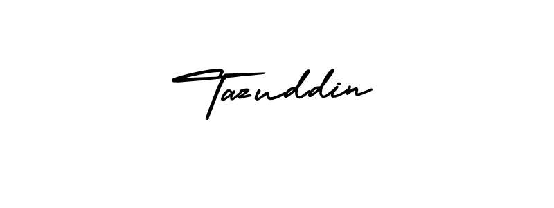 Design your own signature with our free online signature maker. With this signature software, you can create a handwritten (AmerikaSignatureDemo-Regular) signature for name Tazuddin. Tazuddin signature style 3 images and pictures png