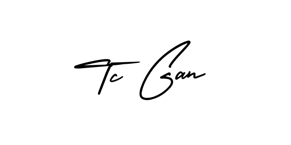 Design your own signature with our free online signature maker. With this signature software, you can create a handwritten (AmerikaSignatureDemo-Regular) signature for name Tc Gan. Tc Gan signature style 3 images and pictures png