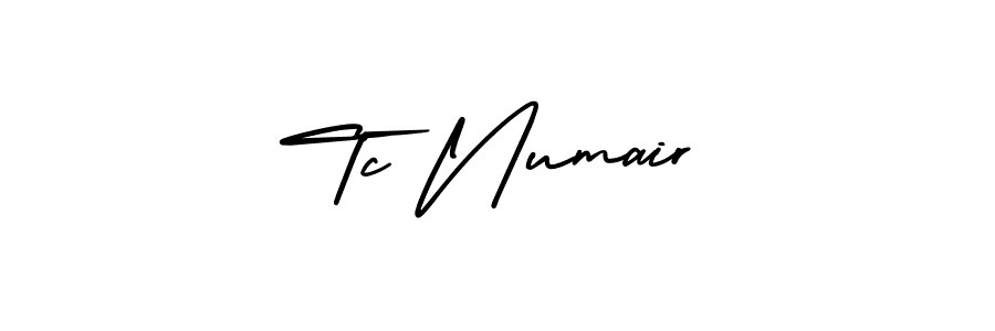 How to make Tc Numair name signature. Use AmerikaSignatureDemo-Regular style for creating short signs online. This is the latest handwritten sign. Tc Numair signature style 3 images and pictures png