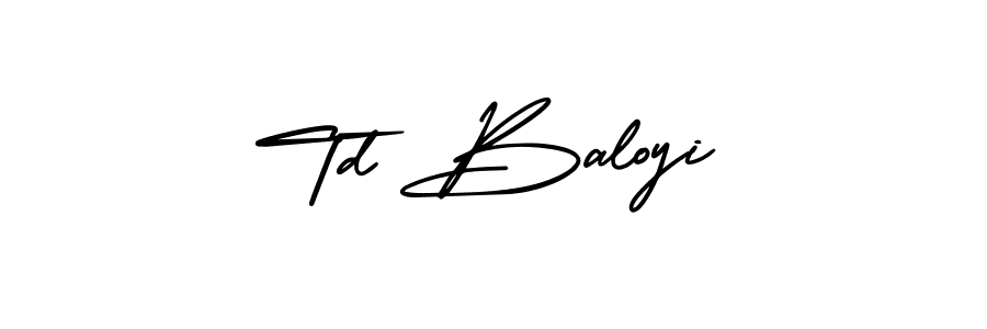 It looks lik you need a new signature style for name Td Baloyi. Design unique handwritten (AmerikaSignatureDemo-Regular) signature with our free signature maker in just a few clicks. Td Baloyi signature style 3 images and pictures png