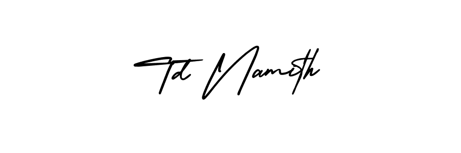 Also we have Td Namith name is the best signature style. Create professional handwritten signature collection using AmerikaSignatureDemo-Regular autograph style. Td Namith signature style 3 images and pictures png