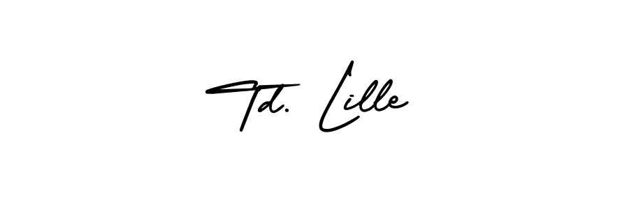 AmerikaSignatureDemo-Regular is a professional signature style that is perfect for those who want to add a touch of class to their signature. It is also a great choice for those who want to make their signature more unique. Get Td. Lille name to fancy signature for free. Td. Lille signature style 3 images and pictures png