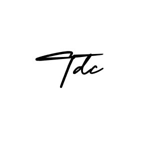 Use a signature maker to create a handwritten signature online. With this signature software, you can design (AmerikaSignatureDemo-Regular) your own signature for name Tdc. Tdc signature style 3 images and pictures png