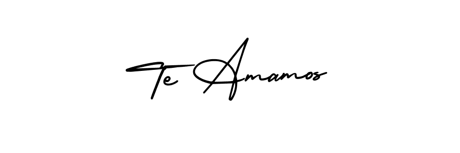 Create a beautiful signature design for name Te Amamos. With this signature (AmerikaSignatureDemo-Regular) fonts, you can make a handwritten signature for free. Te Amamos signature style 3 images and pictures png