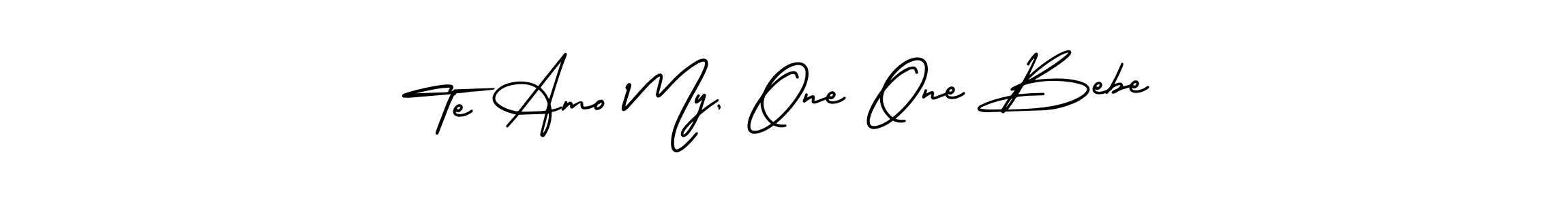 The best way (AmerikaSignatureDemo-Regular) to make a short signature is to pick only two or three words in your name. The name Te Amo My, One One Bebe include a total of six letters. For converting this name. Te Amo My, One One Bebe signature style 3 images and pictures png