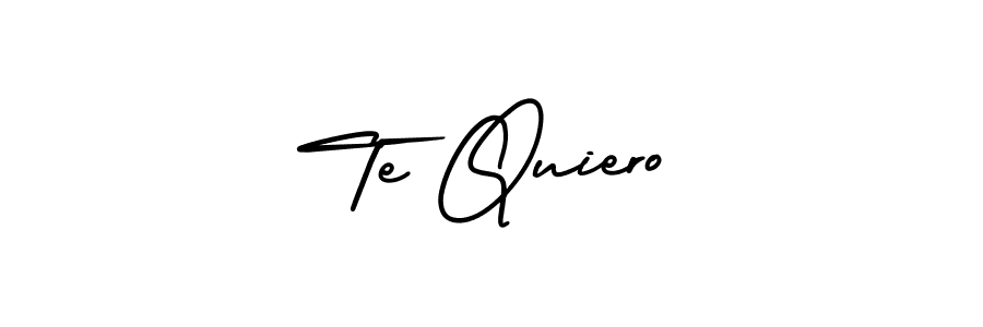 AmerikaSignatureDemo-Regular is a professional signature style that is perfect for those who want to add a touch of class to their signature. It is also a great choice for those who want to make their signature more unique. Get Te Quiero name to fancy signature for free. Te Quiero signature style 3 images and pictures png