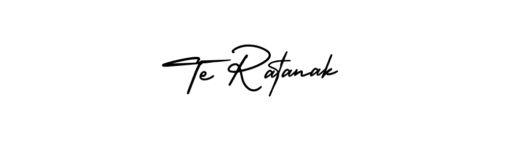 You should practise on your own different ways (AmerikaSignatureDemo-Regular) to write your name (Te Ratanak) in signature. don't let someone else do it for you. Te Ratanak signature style 3 images and pictures png