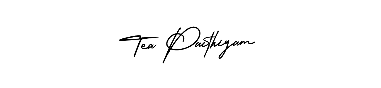 How to make Tea Paithiyam signature? AmerikaSignatureDemo-Regular is a professional autograph style. Create handwritten signature for Tea Paithiyam name. Tea Paithiyam signature style 3 images and pictures png